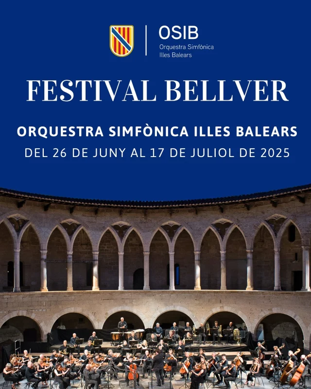 🌅✨ Aquest estiu, la música torna a omplir de màgia les nits al Castell de Bellver. L’Orquestra Simfònica Illes Balears presenta una nova edició de FESTIVAL BELLVER. 🎶 Quatre concerts únics entre el 26 de juny i el 17 de juliol de 2025, en un entorn històric incomparable. 🎟️ Entrades: www.simfonicadebalears.com
.
.
.
🌅✨ Este verano, la música vuelve a llenar de magia las noches del Castillo de Bellver.La Orquesta Sinfónica Islas Baleares presenta una nueva edición de FESTIVAL BELLVER. 🎶 Cuatro conciertos únicos entre el 26 de junio y el 17 de julio de 2025, en un entorno histórico incomparable. 🎟️ Entradas: www.simfonicadebalears.com
.
.
#festivalbellver #osib #concerts #piano #lyrics #concert #palmademallorca #palma #bellver #castelldebellver